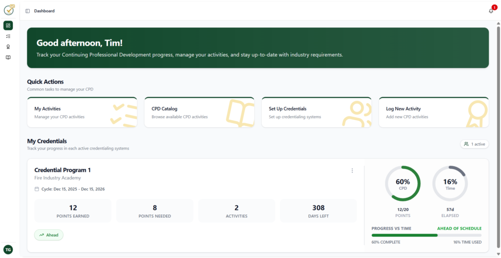 Homepage | CPD Tracker